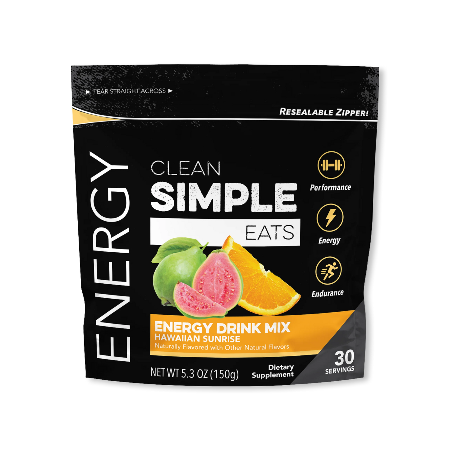 Clean Simple Eats Energy Drink Mix Hawaiian Sunrise