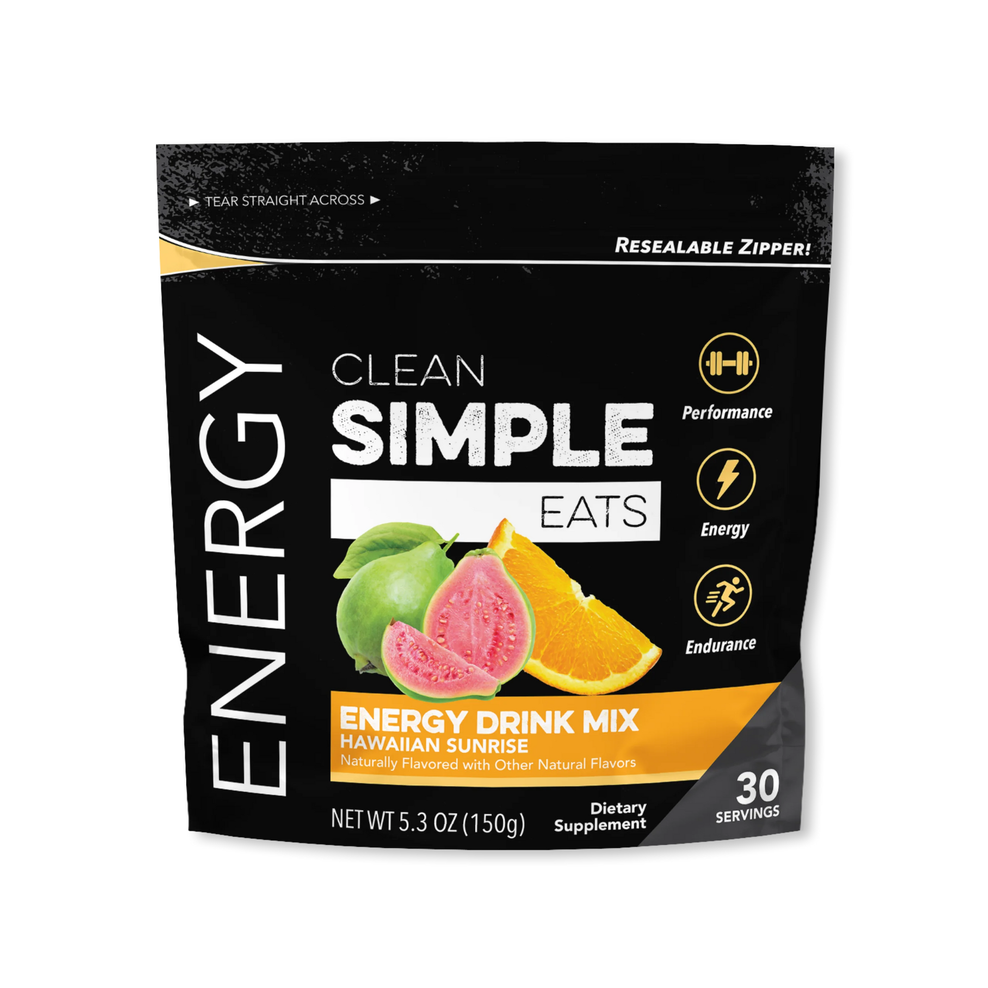 Clean Simple Eats Energy Drink Mix Hawaiian Sunrise